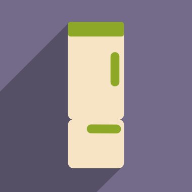 Düz gölge simgesi ve mobil applacation buzdolabı