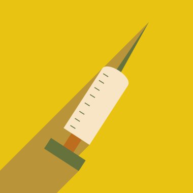 Düz gölge simgesi ve mobil uygulama enjeksiyonları ile