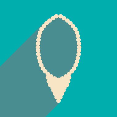 Düz gölge simgesi ve mobil applacation kolye ile