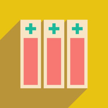 Piatto con il concetto di ombra e applicazione mobile medicina