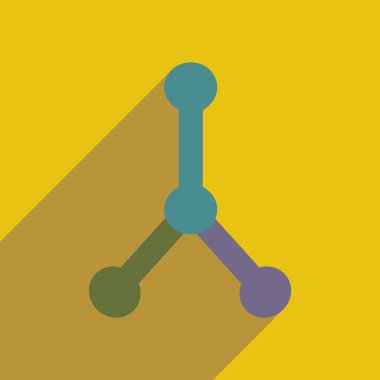 Düz gölge simgesi ve mobil uygulama reaktif ile