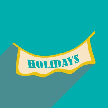 Düz gölge simgesi ve mobil applacation çelenk ile