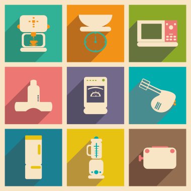 Düz gölge kavramı ve mobil uygulama mutfak aletleri ile