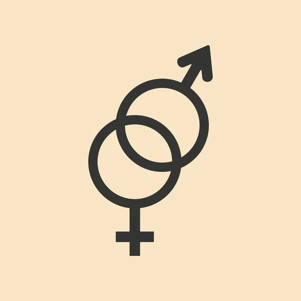 Plat avec icône de l'ombre et application mobile signes sexuels — Image vectorielle