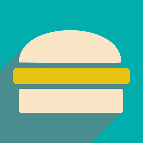Piso con icono de sombra y hamburguesa de applacación móvil — Archivo Imágenes Vectoriales