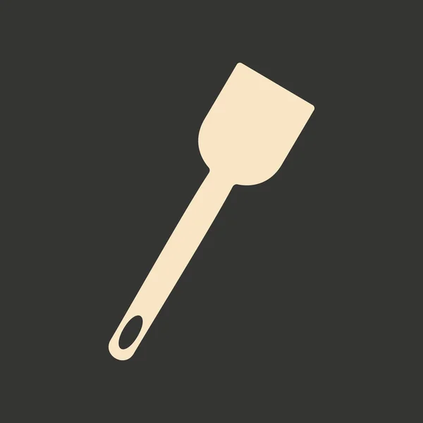 Plat in zwart-wit mobiele toepassing keuken spatel — Stockvector