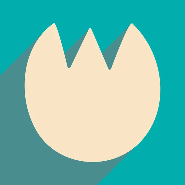 Platta med skugga ikonen och mobila applacation blomma tulip — Stock vektor