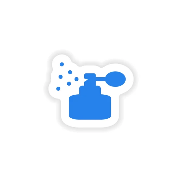 Icon matrica reális tervezés a papír parfüm — Stock Vector