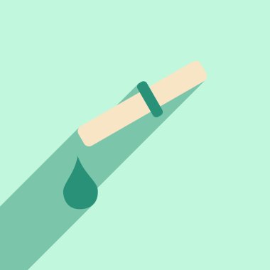 Alt gölge ile düz simgesi ve mobil uygulama sayaç