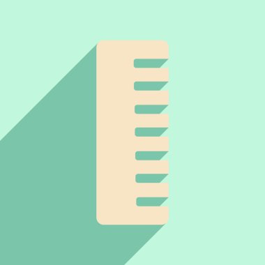 düz gölge simgesi ve mobil uygulama tarak ile