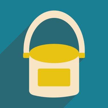 Düz gölge simgesi ve mobil uygulama tütün nargile ile