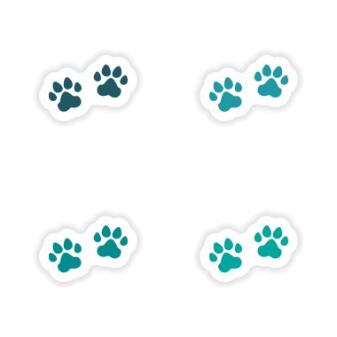 Kağıt izleri üzerine gerçekçi etiket dizaynı