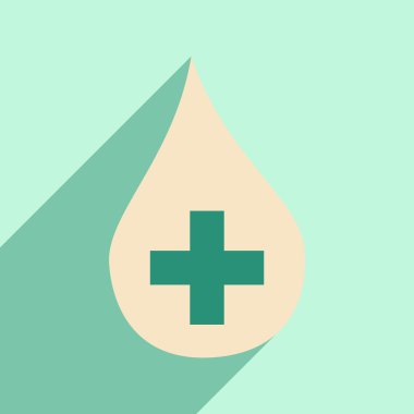 Alt gölge ile düz simgesi ve mobil uygulama yardım