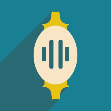 Düz gölge simgesi ve mobil uygulama Türk fener ile