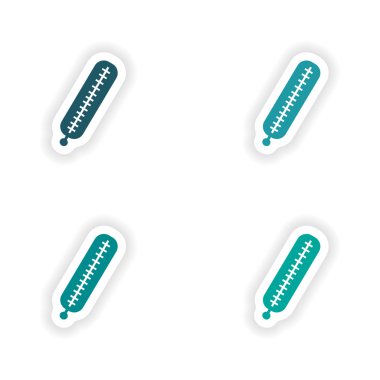 derleme gerçekçi etiket tasarım üzerinde kağıt termometre