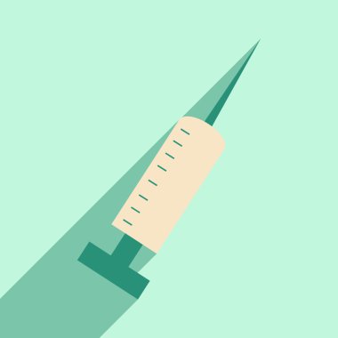 Düz gölge simgesi ve mobil uygulama enjeksiyonları ile