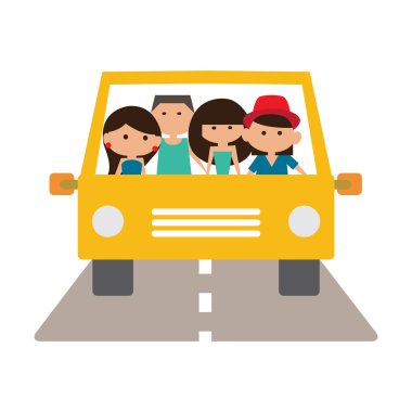 Düz gölge simgesi ve mobil uygulama kolay seyahat ile