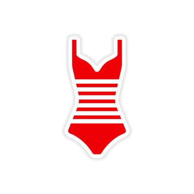 Kağıt mayo üzerinde simgesi etiket gerçekçi tasarım