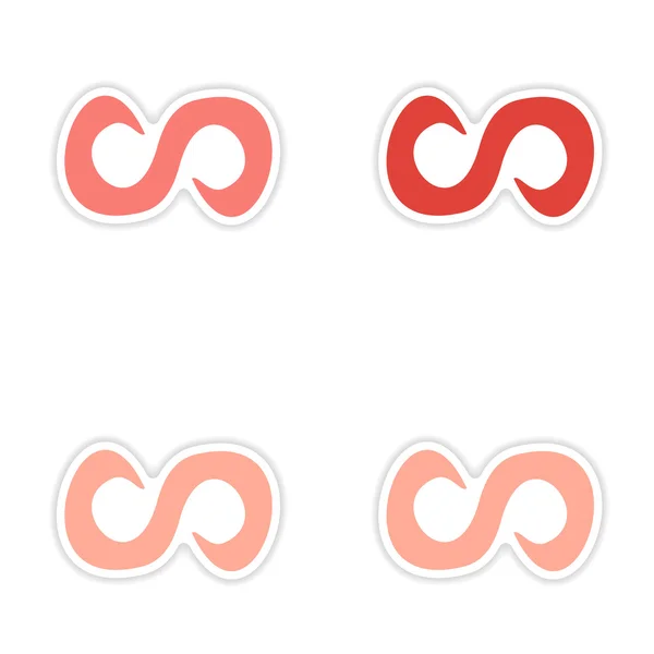 Vergadering realistische sticker ontwerp op papier magische symbolen — Stockvector