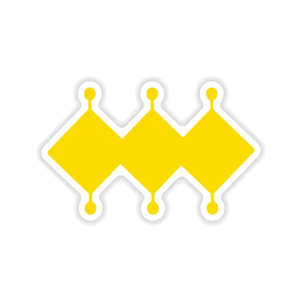 Icon matrica reális tervezés a papír misztikus szimbólumok — Stock Vector