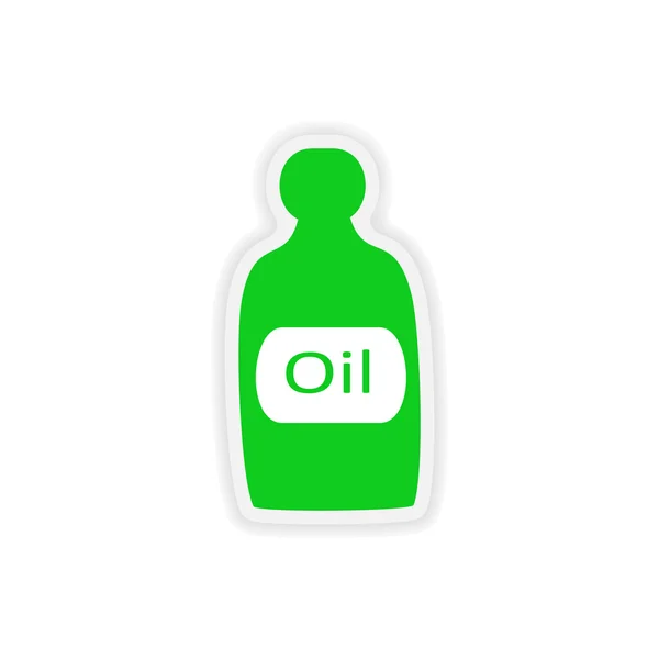 Icon sticker realistic design on paper oil — Stock Vector