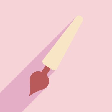 Düz gölge simgesi ve mobil uygulama kalem ile