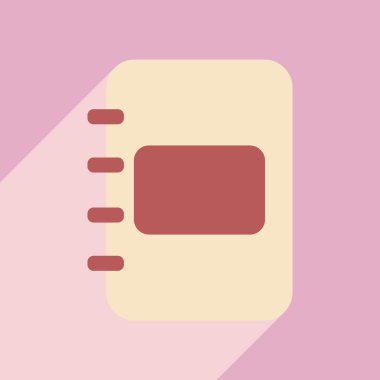 Düz gölge simgesi ve mobil uygulama günlüğü ile