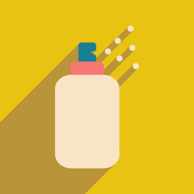 Düz gölge simgesi ve mobil uygulama losyon ile