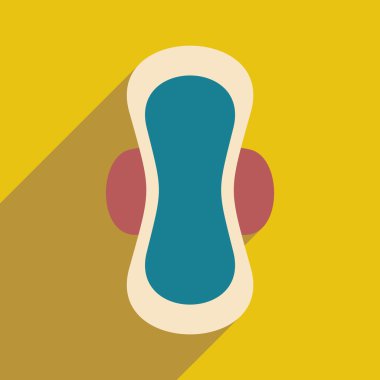 Düz gölge simgesi ve mobil uygulama kadınsı yastıkları ile