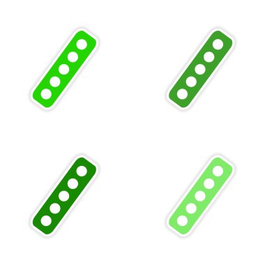 derleme gerçekçi etiket tasarım kağıt boya paleti