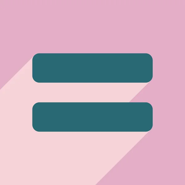 Platta med skugga ikonen och mobil applikation jämställdhet — Stock vektor