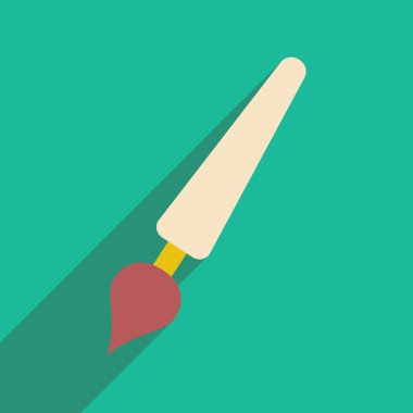 Düz gölge simgesi ve mobil uygulama kalem ile