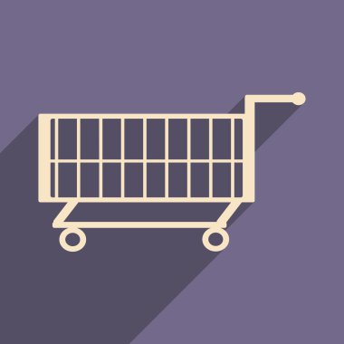 Düz gölge simgesi ve mobil uygulama arabası ile