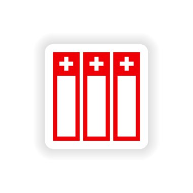 simgesi etiket gerçekçi tasarım kağıt tıbbi kayıtlarda