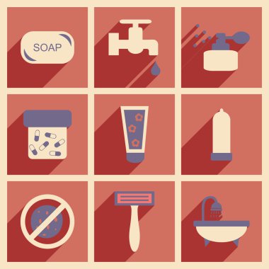 Düz gölge kavramı ve mobil uygulama vücut bakımı ile