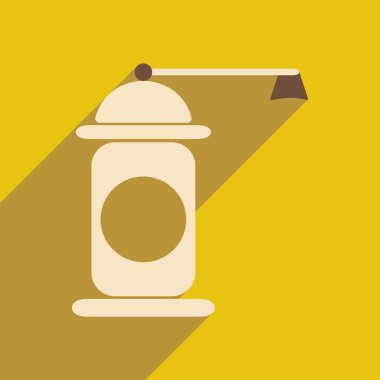 Düz gölge simgesi ve mobil uygulama karabiber değirmeni ile