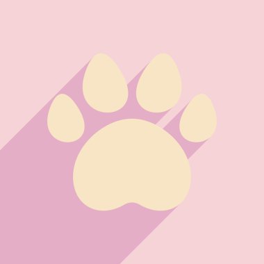 düz gölge simgesi ve hayvanların izleri mobil uygulama ile