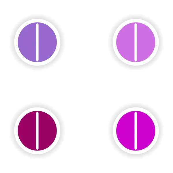 Montaje diseño de pegatina realista en pastillas de papel y tabletas — Archivo Imágenes Vectoriales