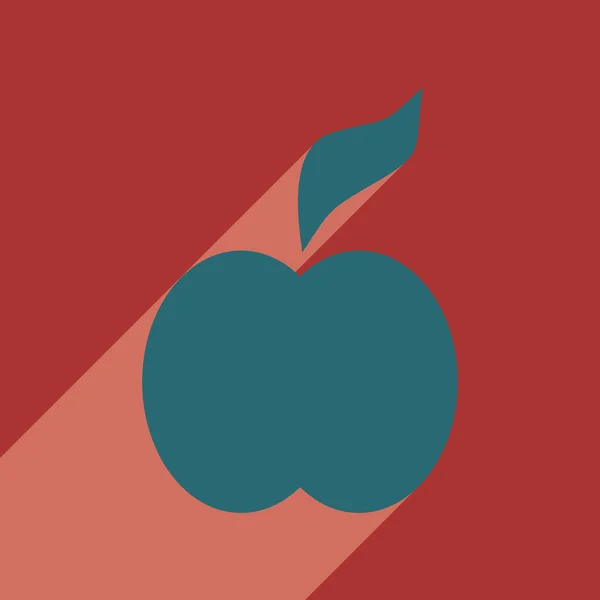 Квартира с теневым значком и мобильным приложением apple — стоковый вектор