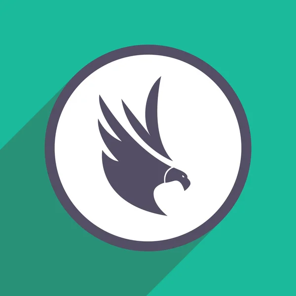 Elegante silueta águila logo — Vector de stock