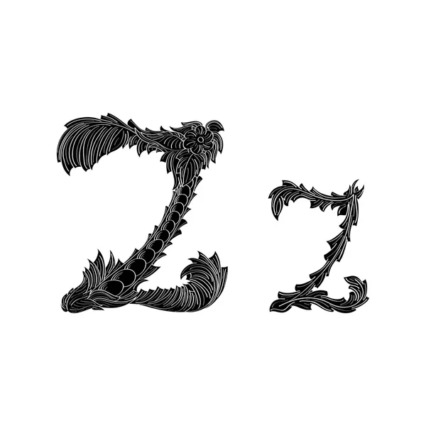 Letra abstracta icono del logotipo Z diseño en blanco y negro — Archivo Imágenes Vectoriales