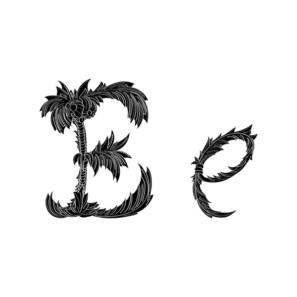 Abstract letter E logo icon black and white design — Stock Vector