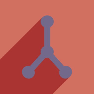 Düz gölge simgesi ve mobil uygulama reaktif ile