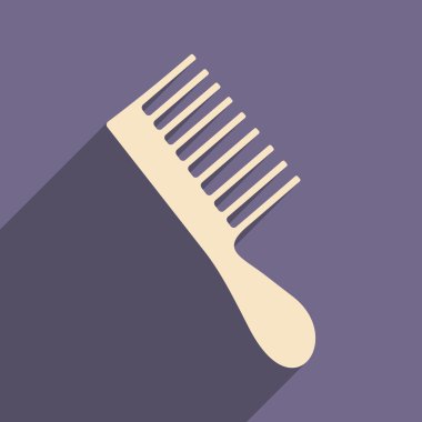 Düz gölge simgesi ve mobil uygulama saç fırçası ile