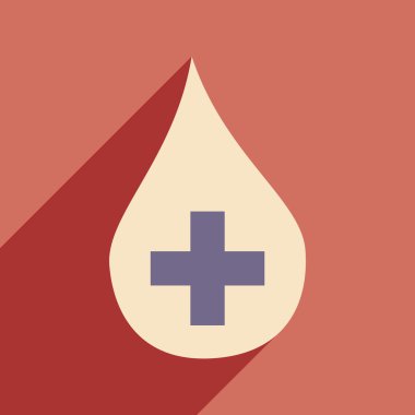 Alt gölge ile düz simgesi ve mobil uygulama yardım