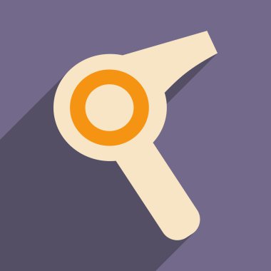 Düz gölge simgesi ve mobil uygulama saç kurutma makinesi ile