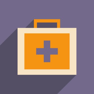 düz gölge simgesi ve mobil uygulama ecza