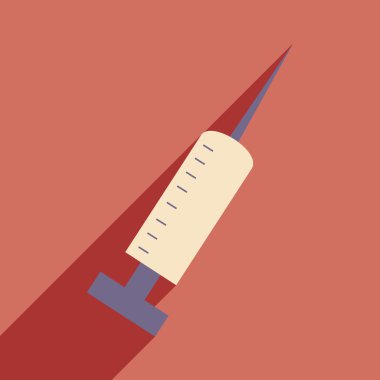 Düz gölge simgesi ve mobil uygulama enjeksiyonları ile