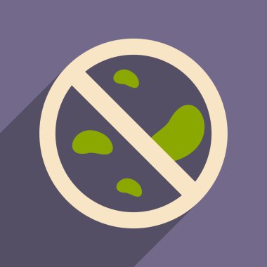 Düz gölge simgesi ve mobil uygulama Petri dish ile