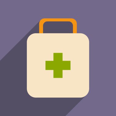 düz gölge simgesi ve mobil uygulama ecza